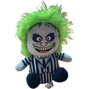 Beetlejuice Plush Toy 7" Green Hair Black & White Stripes